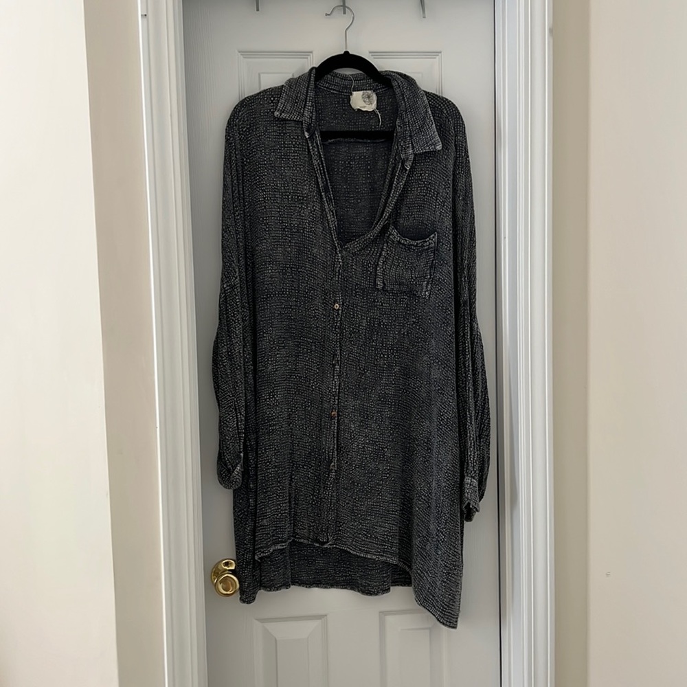 Oversized button down dress